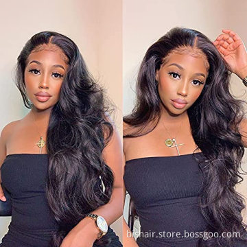 10A Real Human Hair Natural Front Lace Wig Real Human Hair 13x4 Body Wavy Real Human Hair Suitable for Women 150% Density